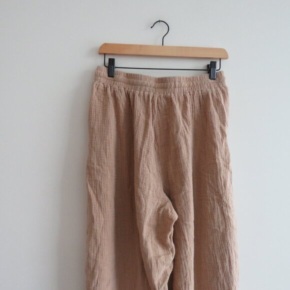 Anthropologie Tan Wide-Leg Pants - Picture 12 of 15